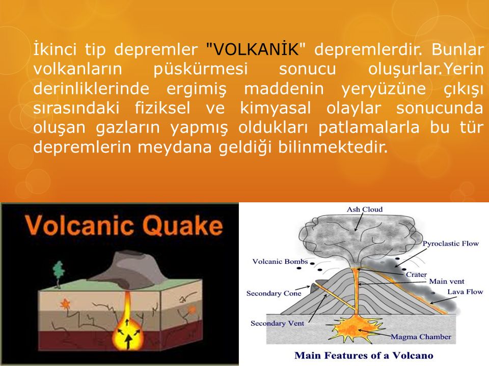 İkinci tip depremler VOLKANİK depremlerdir