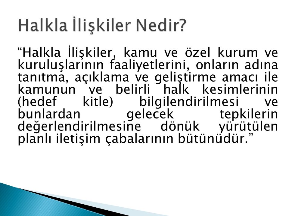 HALKLA İLİŞKİLER. - Ppt Indir