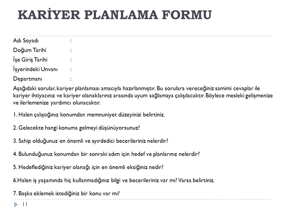 Bolum Vii Kariyer Gelistirme Ppt Indir